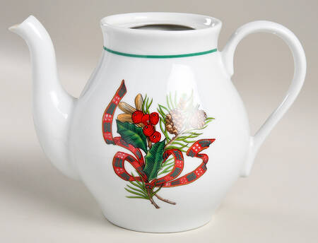 Christmas Heritage Teapot No Lid
