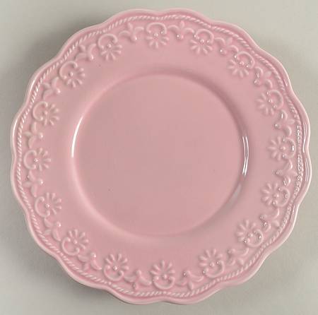 Lace Pink Salad Plate