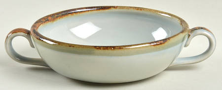 El Palomar Green Flat Cream Soup Bowl