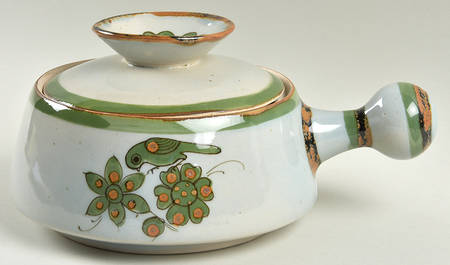 El Palomar Green 1 Qt Round Covered Casserole