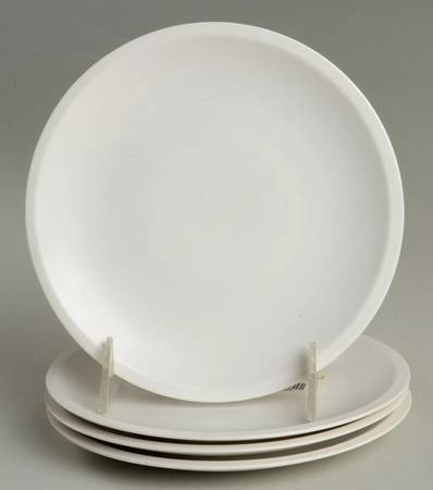 Chic Er By the Dozen White Canape Plate - Set of 4