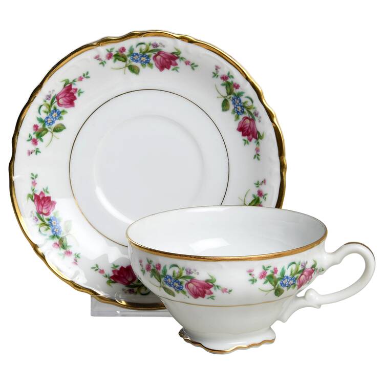 Marguerite Footed Cup & Saucer Set