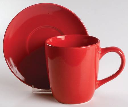 Maison Red Mug & Saucer Set (Normal Mug)