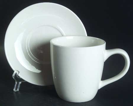 Maison White Mug & Saucer Set (Normal Mug)