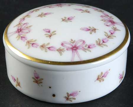 Bordeaux (Gold Trim) Round Trinket Box & Lid
