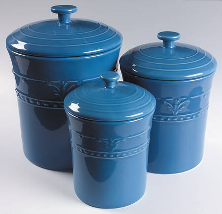 Florence French Blue (3 Piece) Canister Set (Box Set)