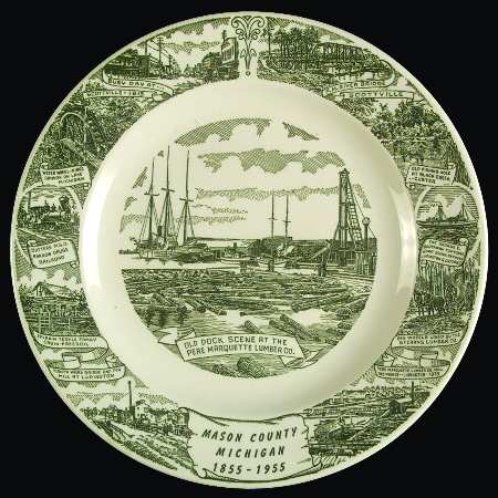 Mason County Michigan Dinner Plate