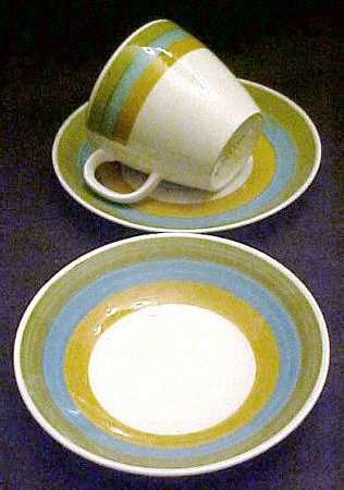 Rainbow Flat Cup & Saucer Set