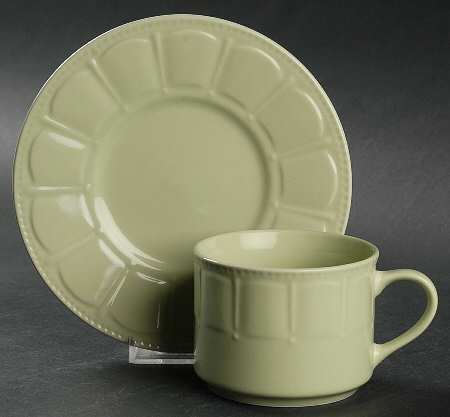 Preston Celadon Flat Cup & Saucer Set