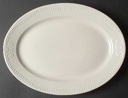 Isabella Ivory 14" Oval Serving Platter