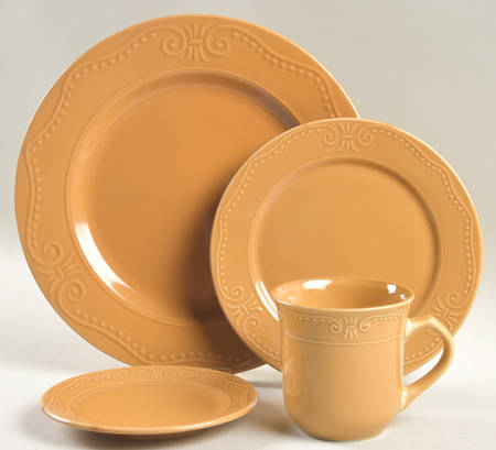 Isabella Mustard 4 Piece Place Setting