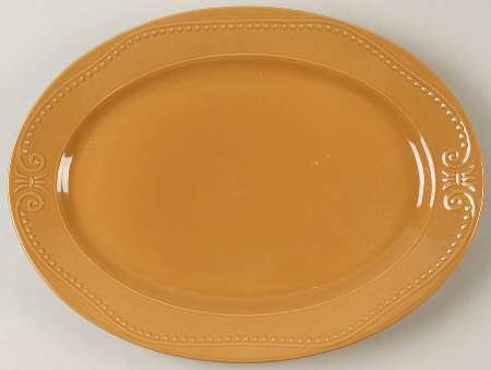 Isabella Mustard 14" Oval Serving Platter