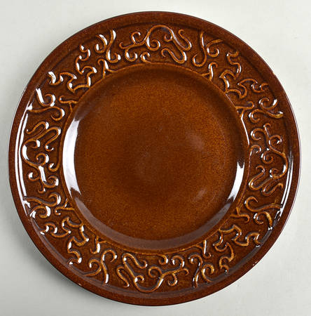 Basque Scroll Chocolate Salad Plate
