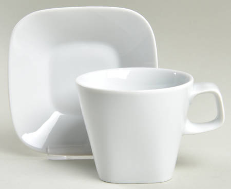 Cumulus (All White) Cappuccino Cup & Saucer Set