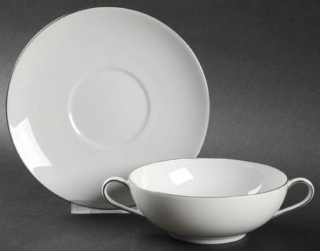 Decor 11 (Urbino) Flat Cream Soup Bowl & Saucer Set