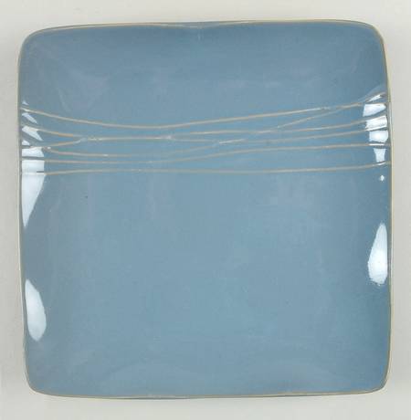 Blue Square Salad Plate