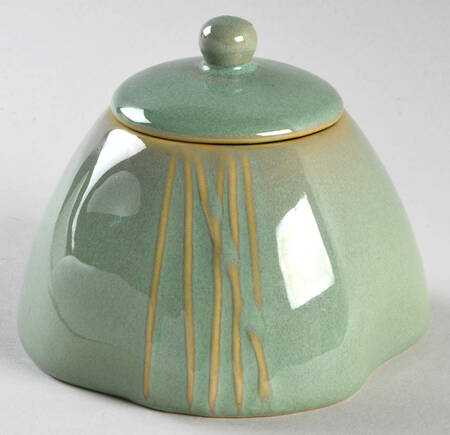 Green Sugar Bowl & Lid