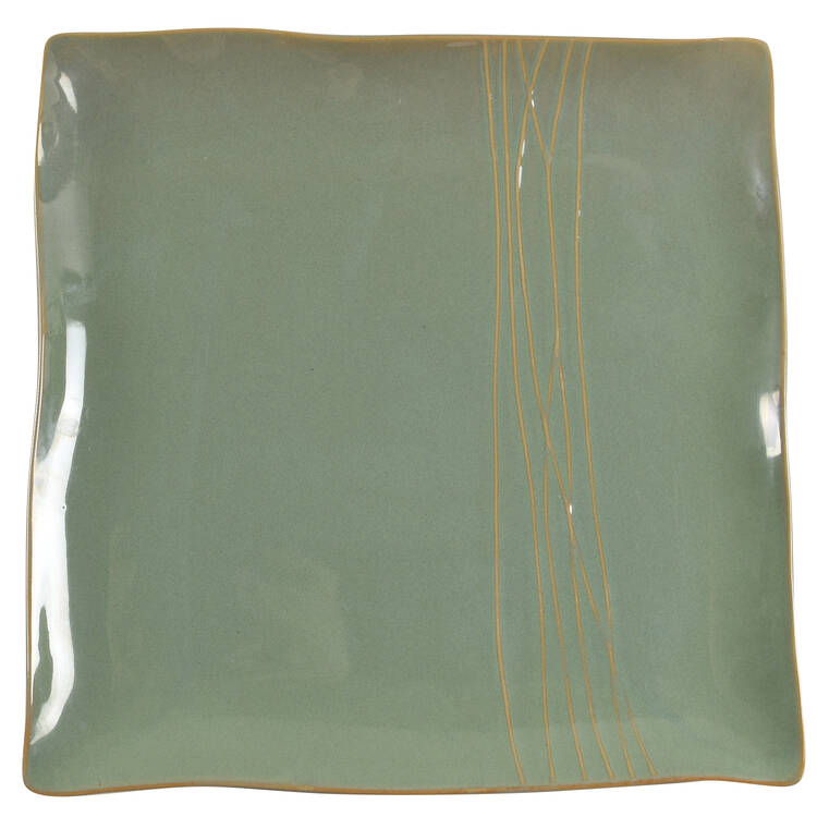 Green 12" Square Serving Platter
