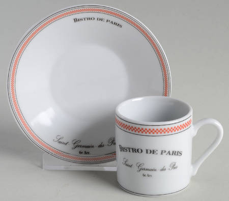 Bistro de Paris Espresso Cup and Saucer Set