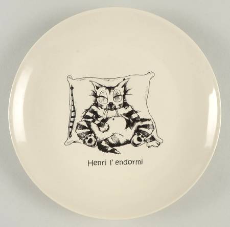 Cats of Paris Salad/Dessert Plate