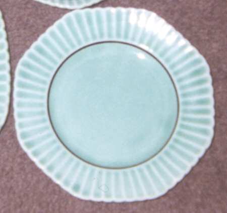 Green Platinum Bread & Butter Plate