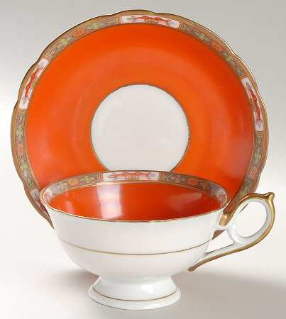 1880 Footed Cup & Saucer Set