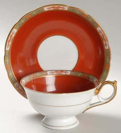 1880 Footed Cup & Saucer Set