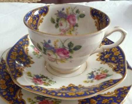 1863 Footed Cup & Saucer Set