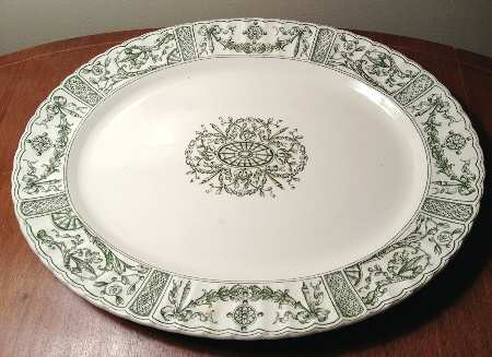 Regent Green 12" Oval Serving Platter
