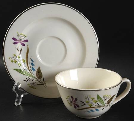 Chalet (Rim) Flat Cup & Saucer Set