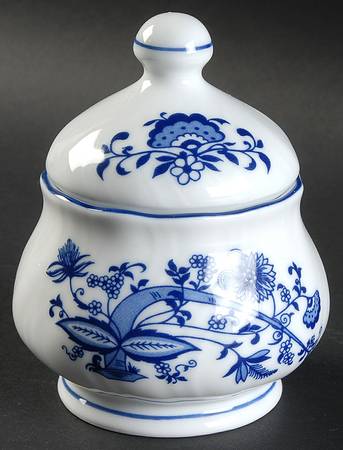 Blue Onion Sugar Bowl & Lid