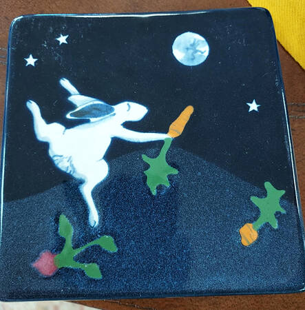 Rabbits Square Trivet