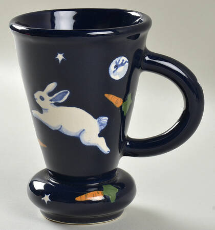 Rabbits Mug by Karen Howell