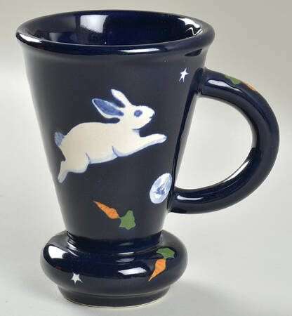 Rabbits Mug by Karen Howell