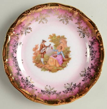 KU2 Red Bread & Butter Plate