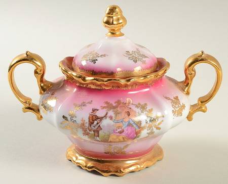 KU2 Red Sugar Bowl & Lid