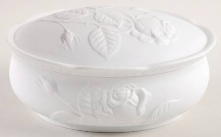 Rose Oval Box & Lid 5" by Kaiser