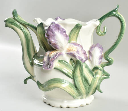 Purple Iris Teapot No Lid