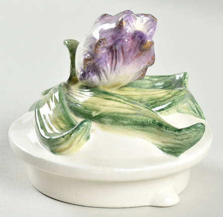 Purple Iris Lid for Teapot