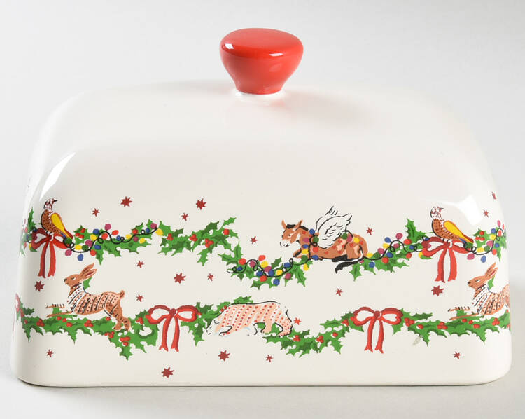 Christmas Collection Lid for Rectangular Butter
