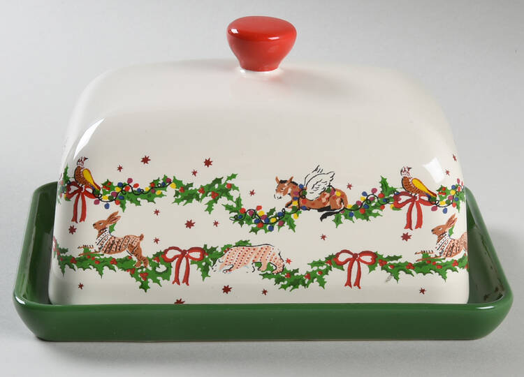 Christmas Collection Rectangular Covered Butter