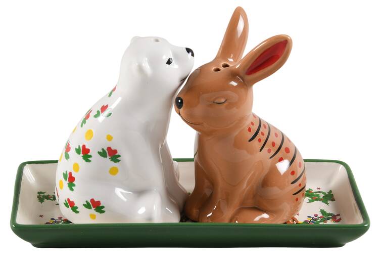 Christmas Collection (3 Pc) Salt & Pepper Tray Set
