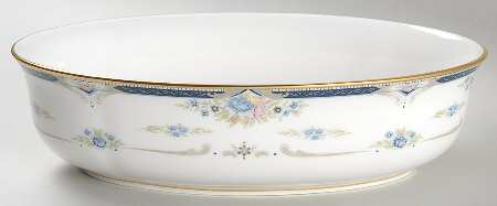 Abigail 10" Oval Vegetable Bowl