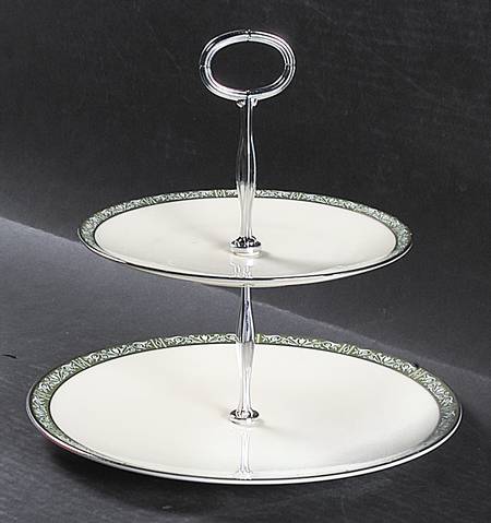 Adrienne 6 5/8"-10"  2 Tiered Serving Tray (Dp, Sp) HC