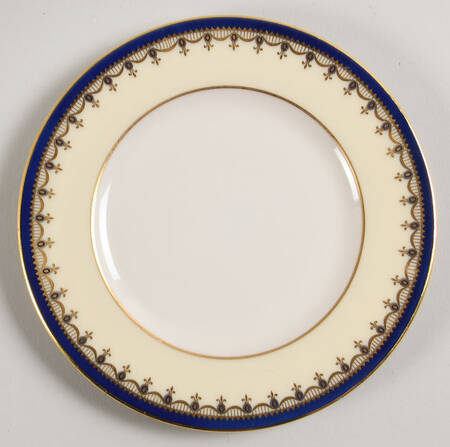 Alden (Blue, Cream Rim) Bread & Butter Plate