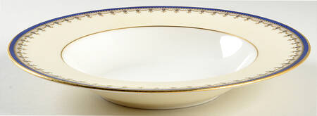 Alden (Blue, Cream Rim) Rim Soup Bowl
