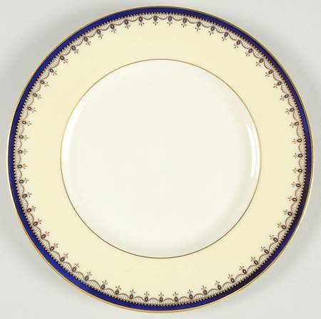 Alden (Blue, Cream Rim) Salad Plate