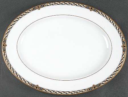 American Deco 16" Oval Serving Platter