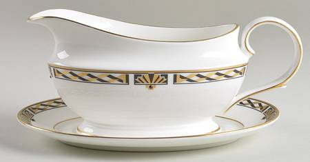 American Deco Gravy Boat & Underplate