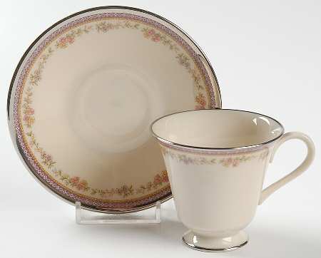 Amethyst Footed Demitasse Cup & Saucer Set